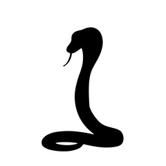 Minimalist black silhouette of Uraeus cobra symbolizing sovereignty and divine authority