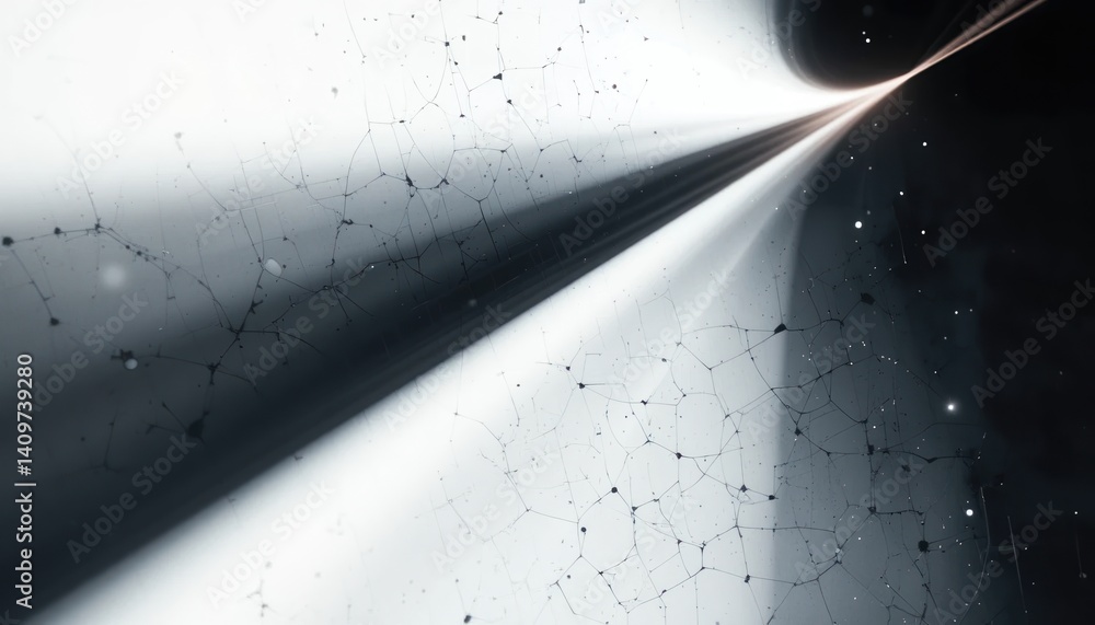 Poster exploring cosmic horizons abstract light patterns outer space digital art mysterious environment clo