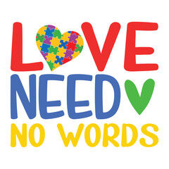 Creative Autism Typography T-shirt Vector for Awareness Events

