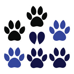 Fototapeta premium paw print icons