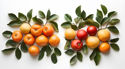 Citrus  Tomatoes Flatlay.
