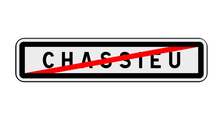 Panneau de sortie de Chassieu, Rhône, Auvergne-Rhône-Alpes