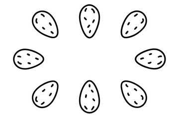 ice cream bean line art detailed drawing representation