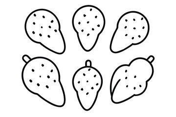 ice cream bean line art abstract sketch illustration