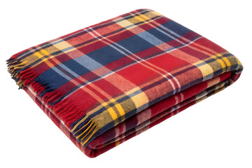 Folded Soft Plaid Fleece Blanket for Cozy Comfort.