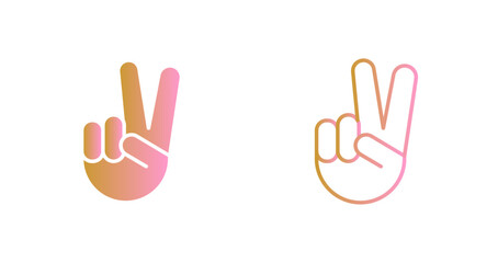 Victory Hand Icon Design