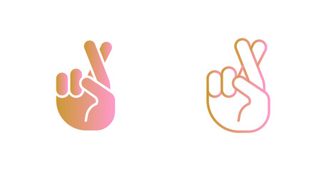 Crossed Fingers Icon Design