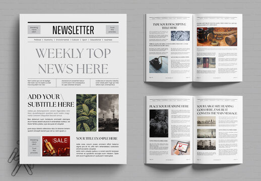 Business Newsletter Layout  Clean and Modern Template