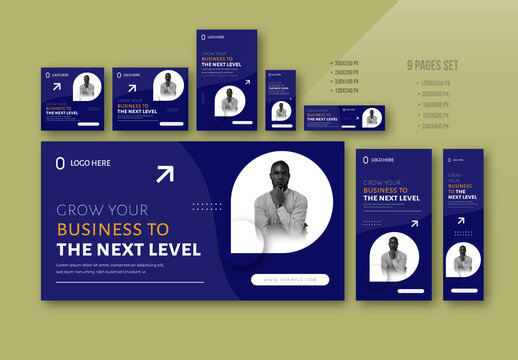Creative Business Web Banner Design Modern Marketing Ad Template