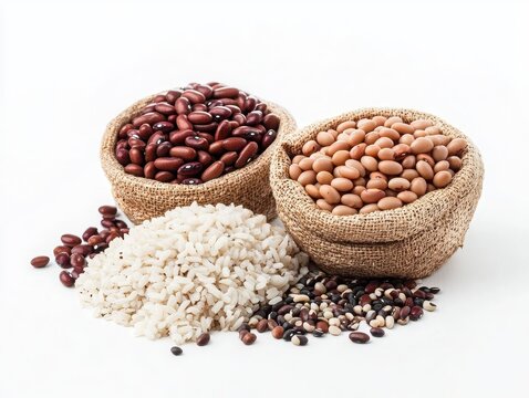 recommend clip art: Mini burrito wrap, beans, rice, isolated