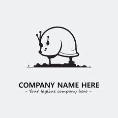 Snail illustration black and white for logo company vector image
