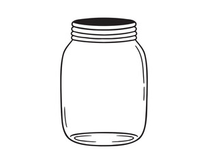 jar icon doodle hand drawn. Outline jar line drawing clipart symbol