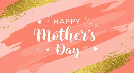 Vibrant and artistic "Happy Mother's Day" greeting card design featuring an abstract modern twist, likely with bold colors and shapes. Unique and contemporary celebration background.