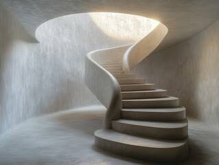 Naklejka premium Curved Stone Staircase 