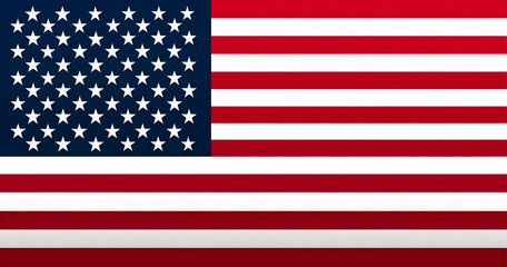 Naklejka premium A vibrant representation of the American flag, symbolizing patriotism and national pride with its stars and stripes in bold colors of red, white, and blue.