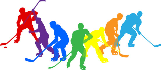 Ice Hockey Silhouette People Player Silhouettes