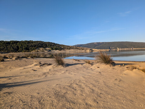 Kroatische Insel Rab - Sandstrand Sahara Beach im Winter