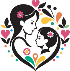 Vibrant Floral Motherhood Greeting Design for Maternal Brands Art & Illustration