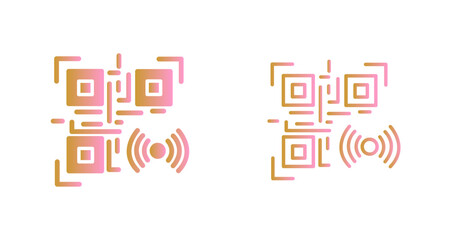 QR Code Wi-Fi Icon Design
