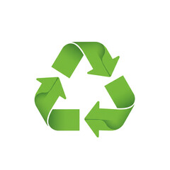 Obraz premium Simple Green Recycle Symbol Icon