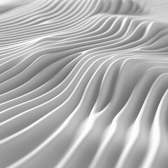 Obraz premium 3D render of wavy geometric lines -