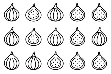 indian fig line art stylish botanical sketch for decor