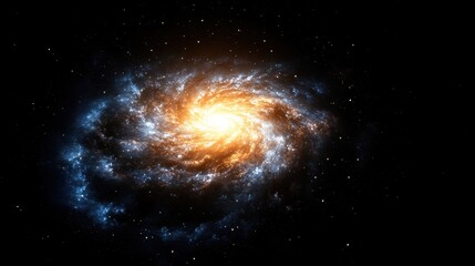 A mesmerizing galaxy swirls with vibrant colors, showcasing a brilliant core surrounded by starry space.