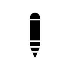 A pencil is shown in a black and white image. The pencil is long and thin, with a pointed tip