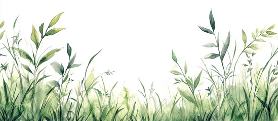 Fototapeta premium Silhouette plant in nature white background