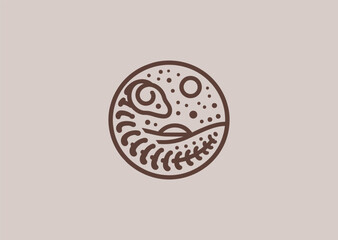 Fossil logo with ancient, timeless design
