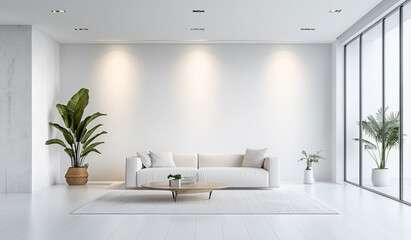 Obraz premium Modern living room interior with stylish