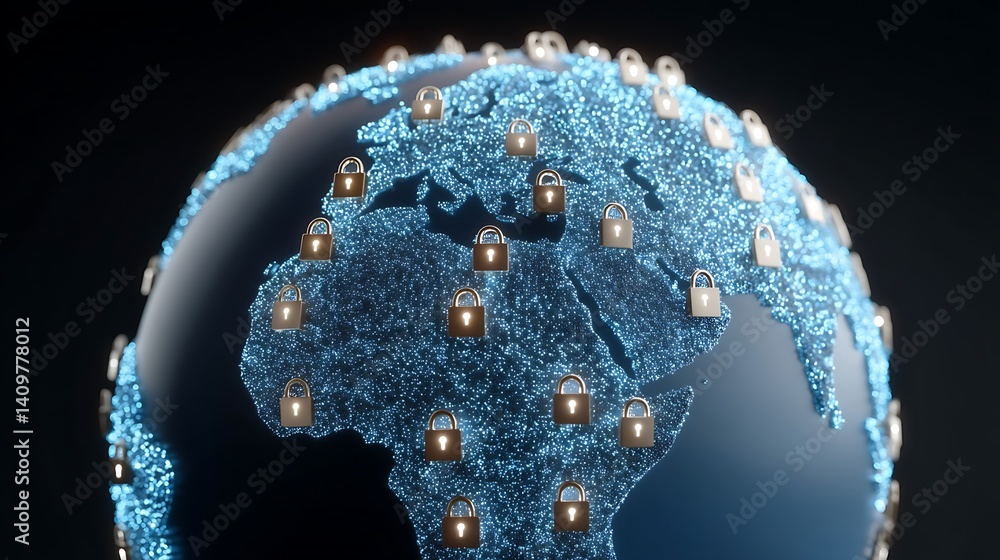 Aufkleber protect your global data with advanced security solutions