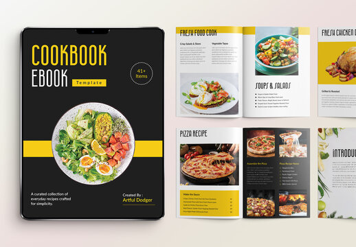 Digital Recipe Cookbook E-Book Layout