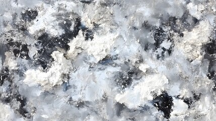 Obraz premium Abstract Gray White Black Impasto Texture Painting Art