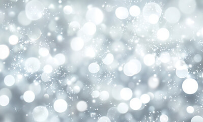 Obraz premium silver bokeh lights background