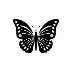creative Silhouette butterfly Icon Vector Illustration