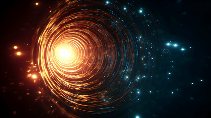 Cosmic Conduit A Luminous Swirl of Energy Guiding Through Dimensions