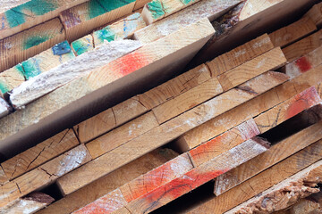 Background of arranged old wooden boards.
