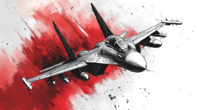 Su-35 Fighter Jet: Red Storm Artwork