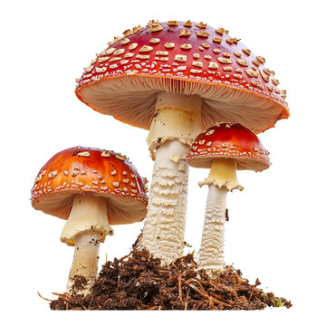amanita muscaria mushroom on the PNg background