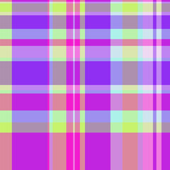 Colorful plaid pattern with purple, pink, and green hues. Ideal for backgrounds, textiles, or creative projects needing a vibrant, modern touch. Versatile, eyecatching design.