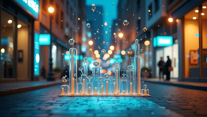 Obraz premium Create dynamic contextual advertising mockup visuals that merge relevant content strategic keyword placements and visually compelling elements to maximize ad resonance and ROI. in Photo Stock Concep