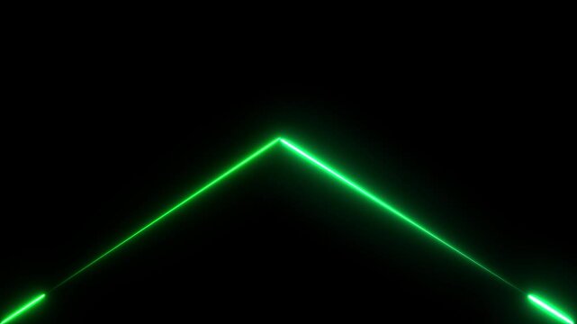Neon pyramid modern tech background with blue purple glowing laser beams