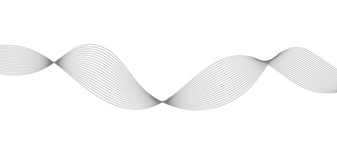 Fototapeta premium Abstract Flowing Wave Lines on White. Smooth Fluid Lines Abstract Art for background