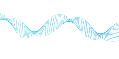 Abstract Flowing Wave Lines on White. Smooth Fluid Lines Abstract Art for background