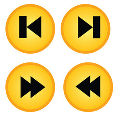 play buttons left, right, up and down icon.