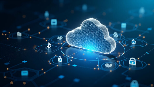 Innovative cloud architecture design emphasizing modular frameworks scalable infrastructure and secure integration for next generation digital ecosystems in enterprises. in  Photo Stock  Concept  and 