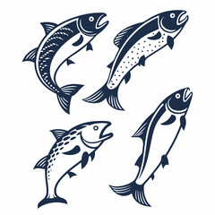 Fototapeta premium Fish icon vector 