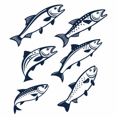 Obraz premium Fish icon vector 