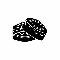 creative Silhouette chocolate Icon Vector Illustration